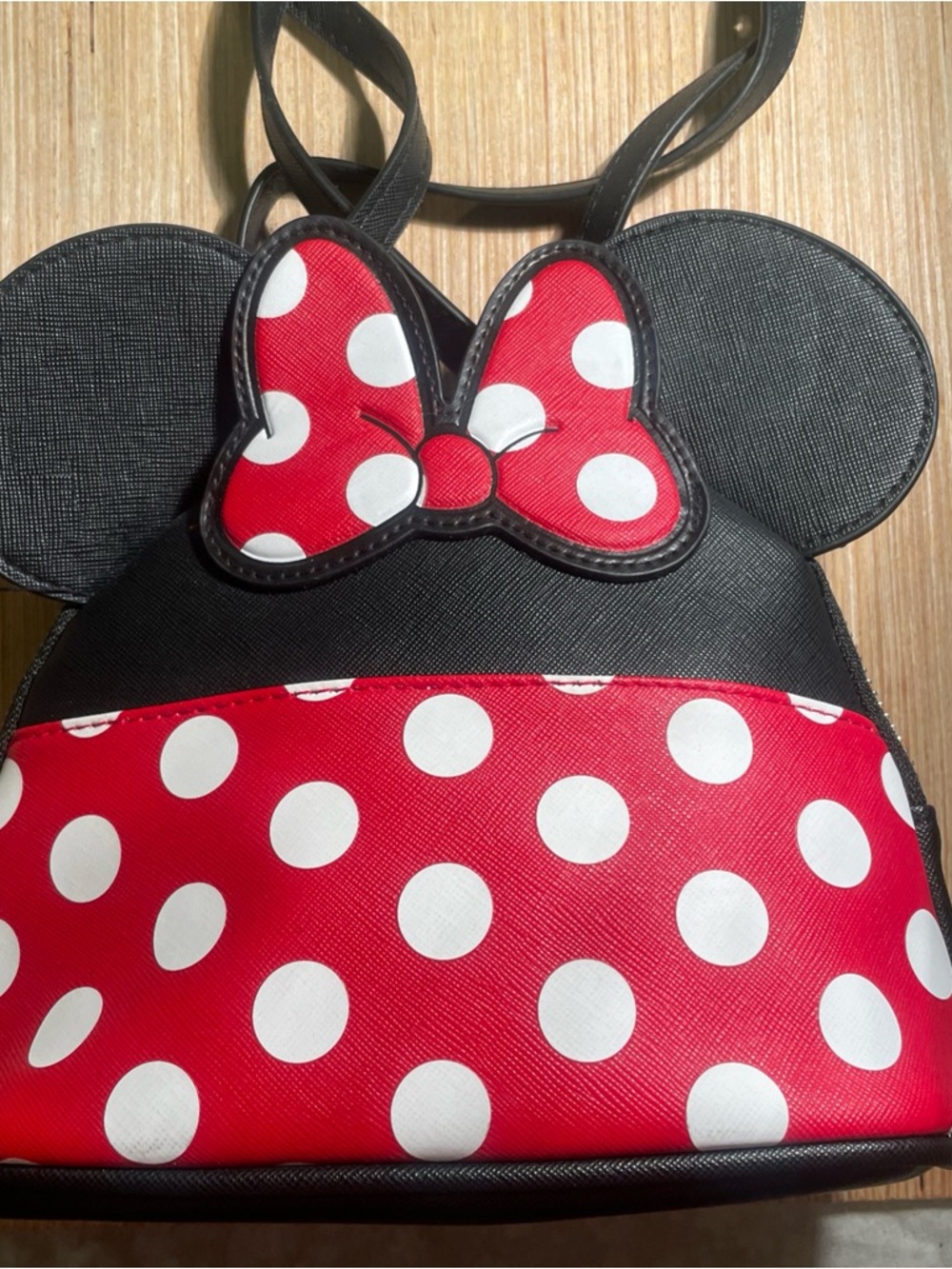 Disney new Red Polka Dot Minnie-Style Crossbody Bag - Picture 2 of 10